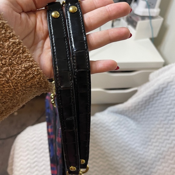 Coach Poppy Lurex Tartan Chain Slim Tote - Picture 5 of 12